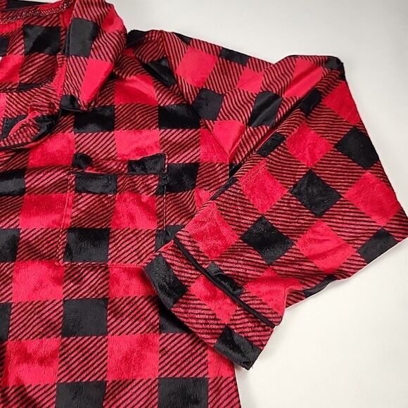 Ashford & Brooks Womens Fleece Long Sleeve Plaid Nightwear Pjs Pajama Set 2XL - Picture 4 of 11